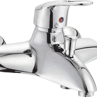 China Hot Sale Zinc Cheap Economic Single Handle Bathroom Faucets Metered Wall Mounted Tub Faucet Mixer Tap for sale