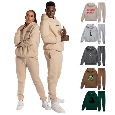 China Costom logo men's breathable sweatpants and tracksuits set unisex oversized tracksuit plain hoodies sweat suits 2 piece hoodie both for sale