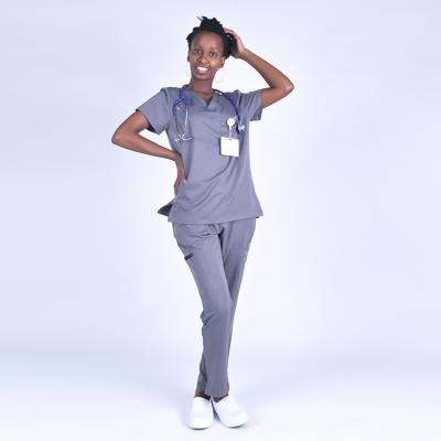 China Hospital Factory Suppliers Doctors And Nurses Medical Surgical Uniform Scrubs for sale