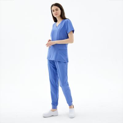 China Hospital Customized Printing Kim Princess Scrubs Uniforms Short /Long Sleeve Hospital Women's Hospital Uniforms for sale