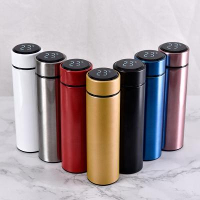 China Viable Thermoses Bottle Hot Water Smart Thermal LED Display Vacuum Flasks Drinkware 500ml Smart Water Bottle for sale