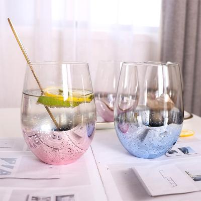 China Viable Rainbow Gold Plating Sky Star Fashion Crystal Glass Whiskey Glasses Water Tea Cup Coffee Mugs Drinking Glasses for sale