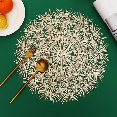 China Sustainable Washable Anti-Slip Dandelion Shape PVC Table Place Mat Countertops For Dinner Wedding Wedding Heat Insulation Coaster for sale