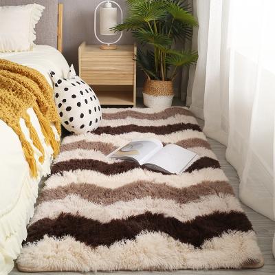 China Anti-Slip Nordic Warm Winter Woolen Plush Silk Carpet For Living Room Bedroom Bedside Table Carpet Mats Cushion Blanket Rug Fluffy Area Rugs for sale