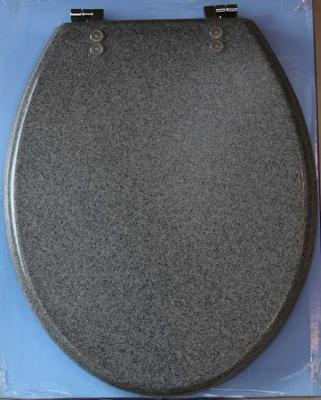 China Glitter polyresin toilet seat,18'european size,whiter and black for sale