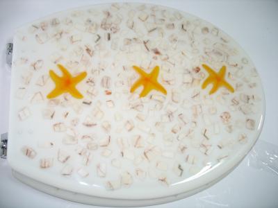 China sea star shell poly resin toilet seat for sale