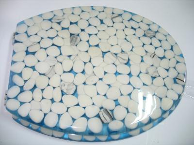 China cobble stone poly resin toilet seat for sale