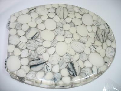 China cobble stone poly resin toilet seat for sale