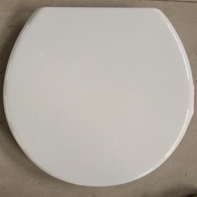 China WC-Sitze cover,18',round,Solid white polyresin toilet seat, for sale