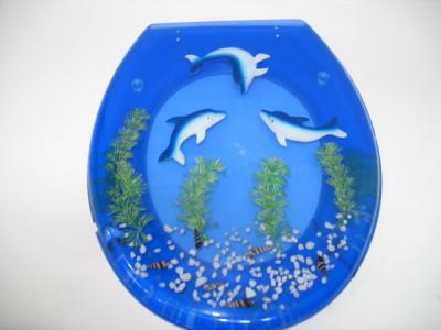 China resin toilet seat cover,MDF toilet seat,PP toilet seat,sea star,shell transparent for sale