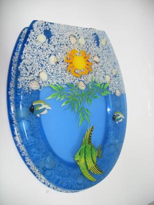 China polyresin toilet seat cover,MDF toilet seat,PP toilet seat,sea star,shell transparent for sale