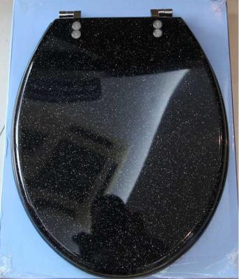 China Glitter poly-resin toilet seat cover,transparent poly-resin toilet seat, for sale