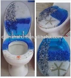 China poly-resin toilet seat cover,transparent poly-resin toilet seat, for sale