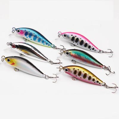 China wholesale 6 Colors 5.5cm 4.5 Grams Bent Minnow Lure Minnow Fishing Lure Hard Groundbait With Silver Color Nickel Problem Hooks Bionic Loach Lure for sale