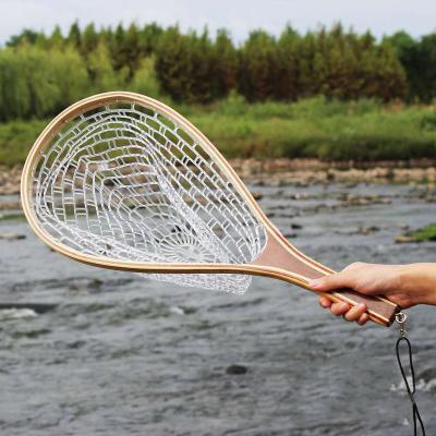 China Mesh Fly Fishing Landing Net Trout Net Hook and Release Soft Rubber Net 576389538686 for sale