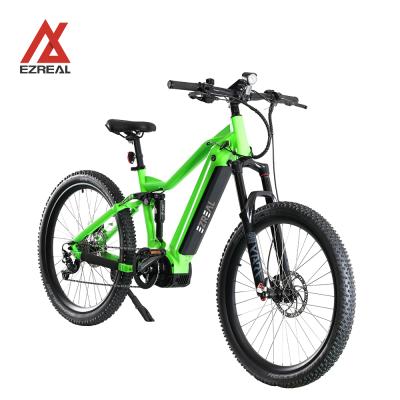 China EZREAL aluminum alloy e-mountainbike full suspension 1000w electric bike with BAFANG g510 ultra mid drive ebike for sale