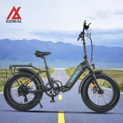 China EZREAL Aluminum Alloy Running 20inch Foldable Mountain Electric Bike 10.4ah Lithium Battery Folding Ebike E Bicycle For Sale for sale