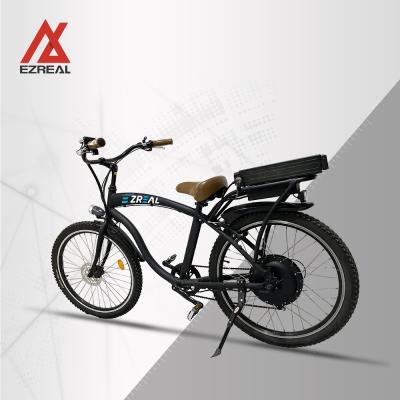 China EZREAL aluminum alloy vintage beach cruiser fat ebike electric bike with 48V 500W Bafang rear motor for sale