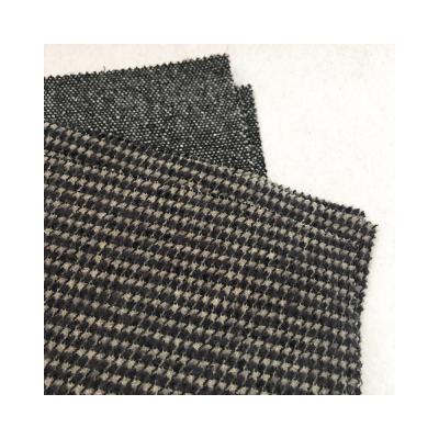 China Viable Houndstooth Woolen Fabric For Winter Women Long Cashmere Coat Fabric for sale