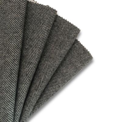 China China Manufacturer Viable Wool Poly Herringbone Wool Tweed Fabric For Overcoat for sale