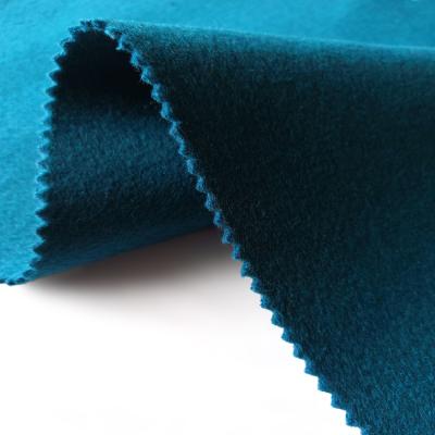 China Sustainable High Soft Content Feel Double Sided Brushed Wool Fabric for sale