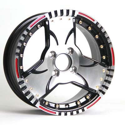 China ALLOY 3 spoke 12/13/14 inch 4 holes design ET 20 factory price cheap racing alloy wheel rim for sale for sale