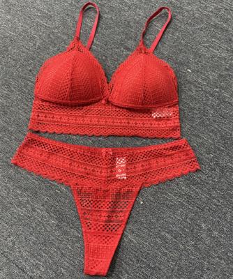 China New Design Breathable Christmas Red Bra OEM Sexy Lace Bra And Panty Set Luxury Bra Brief Sets for sale