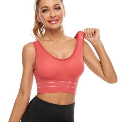 China M-4XL Seamless Large Size Women's Sports Anti-Slip Bra For Daily Lady Comfort Yoga Underwear Lady Vest Sleeveless Bra for sale