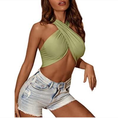 China 2021 Summer QUICK DRY Breathable Wrapped Casual Sling Chest Solid Color Sleeveless Sling Women Slim Sexy Tube Top for sale