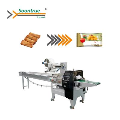 China Multifunctional Automatic Food High Quality Spring Roll Back Sealer Flow Packing Packing Machine for sale