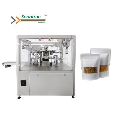 China Food Stand Up Pouch Quad Packing Machine Coffee Bags Packaging Machine for sale