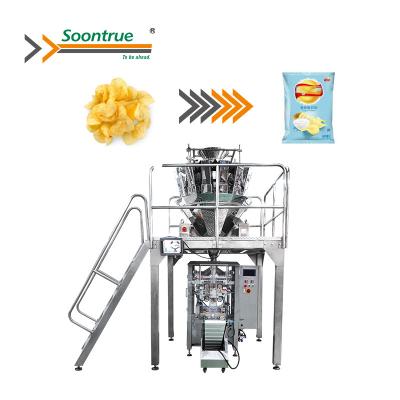 China Multifunctional Snack Crispy Nitrogen Potato Chips Vertical Food Filler Joint Fomming Machine for sale