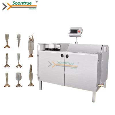 China food & Beverage Factory Soontrue HB-320 Automatic Prawn Shrimp Peeling Machine, Shrimp Devenier Machine, Shrimp Back Opener Splitting Machine for sale