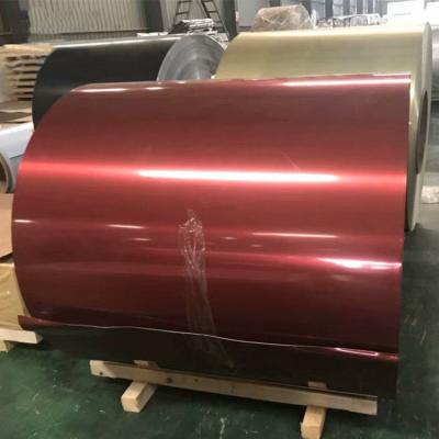 China Farbbeschichtete Aluminium-Spule Preis 1050 1060 1100 Prägte Farbbeschichtete Aluminium zu verkaufen