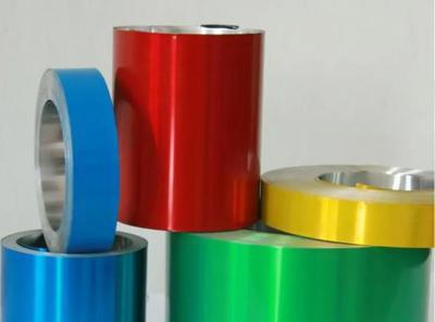 China Aluminum Container Use Color Coated Thickness 3003 3004 Aluminum Foil Roll Coil 8011 1070 Colorful Aluminum Foil for sale