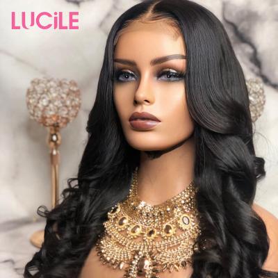 China PrePlucked Body Wave 30 40inch 360 Body Wave Brazilian Full Lace Front Wig 13x4 13x6 HD Full Lace Human Hair Transparent Wigs For Women for sale