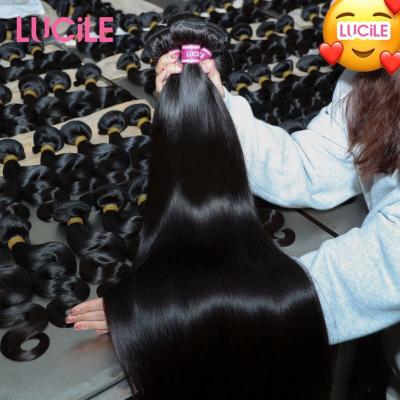 China Silky Straight Wave Hair Wholesale Vendors Straight Virgin Mink Brazilian Human Hair Frontal Raw Cuticle Aligned Hair 360 Lace Closure Extensions for sale