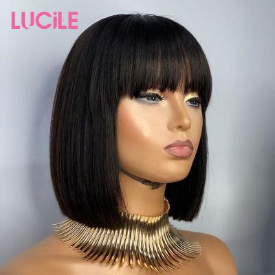 China Wholesale Top Selling Bob Style Short Wig Brazilian Body Wave Lace Front Wig Virgin Human Hair Bob Wigs For Black Women for sale