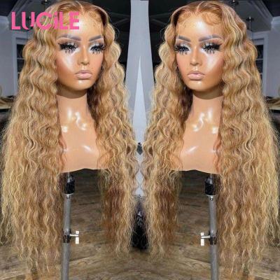 China Color 30 4x4 13x4 Swiss Virgin Brazilian P4 27 Lace Front Wigs Transparent Fast Shipping Body Wave Hair Lace Frontal Wig Long for sale