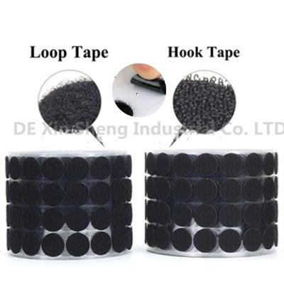 China Viable Custom Glue Shape Acrylic Sticky Back Adhesive Hook And Loop Dots With Anti Sticking Paper for sale