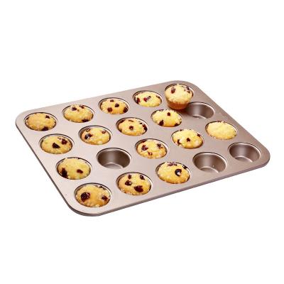 China Sustainable 20-Cup Heat Resistance Non-Stick Carbon Steel Muffin Cupcake Baking Pan Bakeware Tools and Accessories for sale