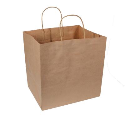 China Recycled Materials Size White Brown Custom Craft Paper Bags With Handles for sale