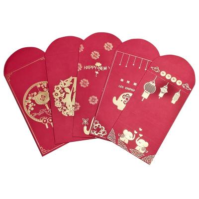 China Custom Business Envelope Gold Foil Gift Money LOGO Red Paper Envelopes for sale