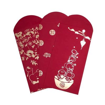 China Chinese Red Gift Envelope Custom 2022 New Year Envelope Cash Wallet Envelopes for sale