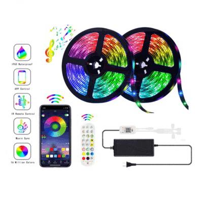 China LANDSCAPE Amazon 5050RGB Music BT Light With App Smart Control Epoxy Waterproof Led Light Strip for sale