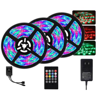 China Hot Sale 3528RGB LANDSCAPE Smart Music Synchronous Color Changing Strip Light 12V Low Voltage Set Colorful Led Light Strip for sale