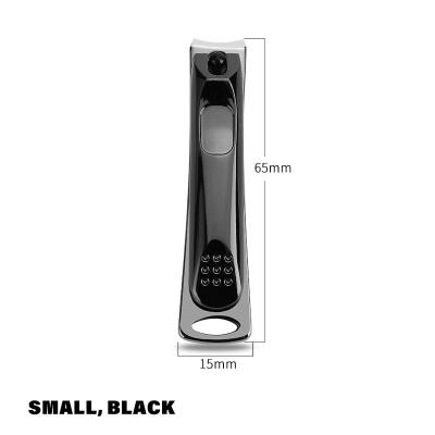 China Finger and Toe Nail Clipper Cutter Curved Finger Amazom Anti-Splash Stainless Steel Black Gray Color for sale