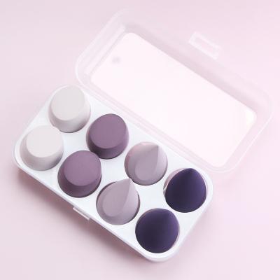 China 2020 Hot Fast Shipping Eco-friendly Amazon Selling Elastic Makeup Sponge Soft 8pcs Skin-friendly Makeup Puff By Non-latex Beauty Eggs Puff Set Manufacturer for sale