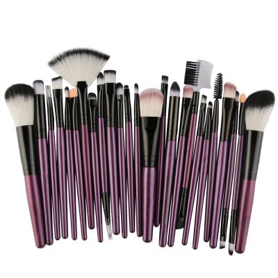 China Angular Blush New Factory Custom Made Trend 25pcs Logo Makeup Brushes Set China Wholesale Black Purple Makeup Brushes From Beaumaker for sale