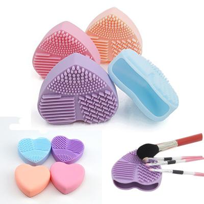 China Portable.durable Beaumaker 2021 New Arrivals Amazon Brushegg Hot Selling Heart Shape Silicone Scrub Egg Makeup Brushes Scruber Beauty Tools for sale